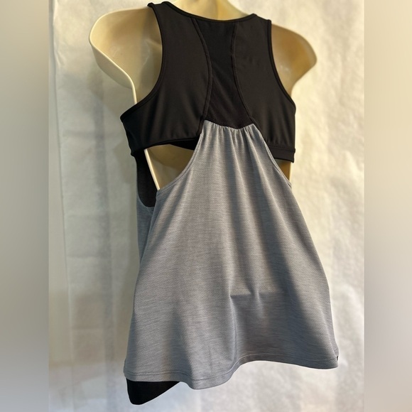 Athleta Freedom Super Charged mesh tank w/ built in sports bra Sz-S Z3 - Picture 5 of 11